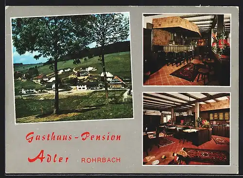 AK Rohrbach /Schwarzwald, Gasthaus-Pension Adler