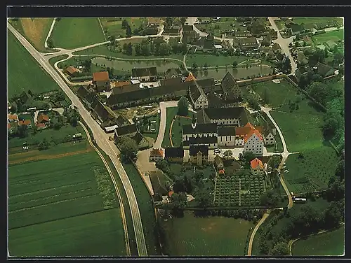 AK Heiligkreuztal b. Riedlingen, Ehemaliges Zisterzienserinnenkloster aus der Vogelschau