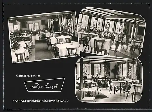 AK Sasbachwalden /Schwarzwald, Gasthof und Pension Zum Engel, Bes. Herbert Decker, Innenansichten