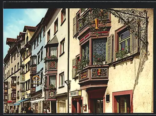 AK Rottweil am Neckar, Bürgerhäuser mit Erkern