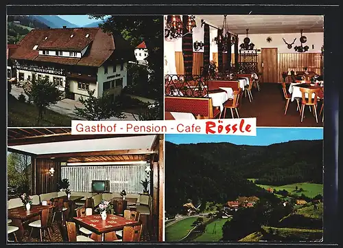 AK Elzach-Oberprechtal /Schwarzwald, Gasthaus-Pension-Cafe Rössle, Bes. Fam. Vogt
