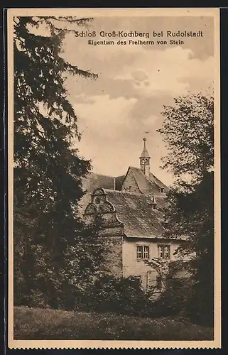 AK Rudolstadt, Schloss Gross-Kochberg, Eigentum des Freiherrn von Stein