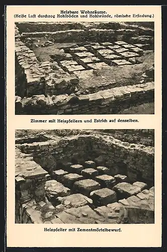 AK Eining, heizbare Wohnräume im Römer-Kastell Abusia