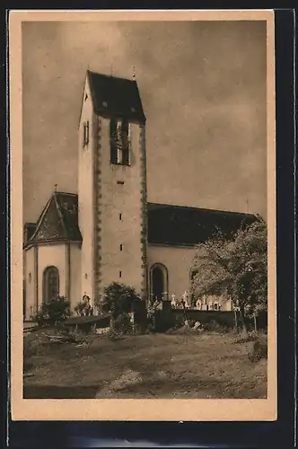 AK Wackersberg bei Bad Tölz, an der Kirche