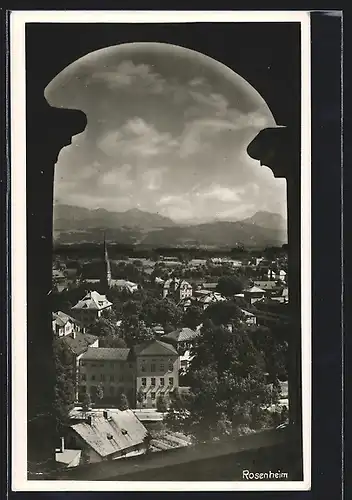 AK Rosenheim, Blick über die Dächer der Stadt
