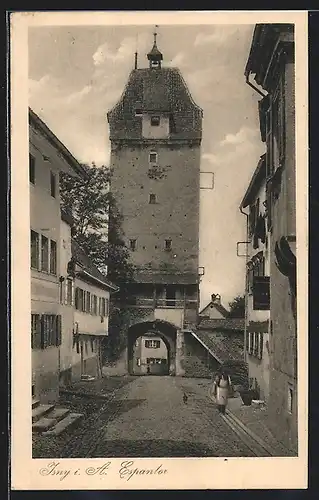 AK Isny i. A., Strassenpartie am Espantor