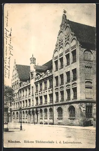 AK München, Höhere Töchterschule i. d. Luisenstrasse