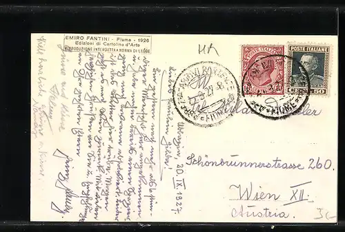 AK Abbazia, Ortsansicht mit Café-Restaurant am Strand