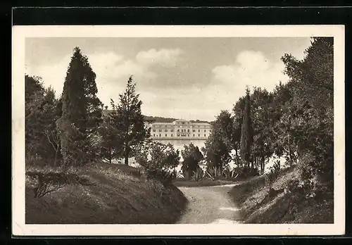 AK Insel Brioni i. d. Adria, Am Hotel Carmen