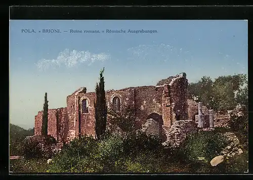 AK Pola-Brioni, Ruine romane, Römische Ausgrabungen