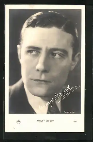 AK Schauspieler Henry Garat mit ernstem Gesicht