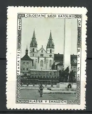 Reklamemarke Praha, Prvni Celostatni Sjezd Katoliku 1935, Klaster v. Emauzich