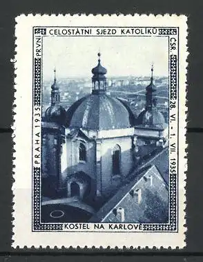 Reklamemarke Praha, Celostatni sjezd Katoliku 1935, Kostel na Karlove