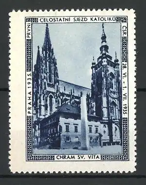 Reklamemarke Praha, Celostatni sjezd Katoliku 1935, Chram Sv. Vita