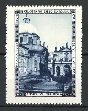 Reklamemarke Praha, Celostatni sjezd Katoliku 1935, Kostel Sv. Frantiska