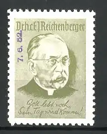 Reklamemarke Porträt Dr. hc. E. J. Reichenberger