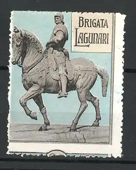 Reklamemarke Brigata Lagunari, Reiterstandbild
