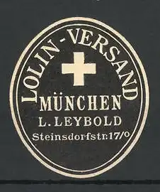 Reklamemarke Lolin-Versand, L. Leybold, Steinsdorfstr. 17, München