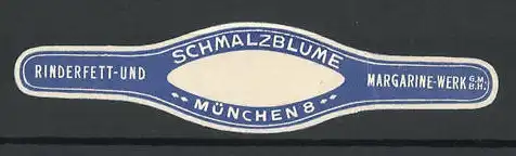 Reklamemarke Schmalzblume, Rinderfett- und Margarine-Werk München
