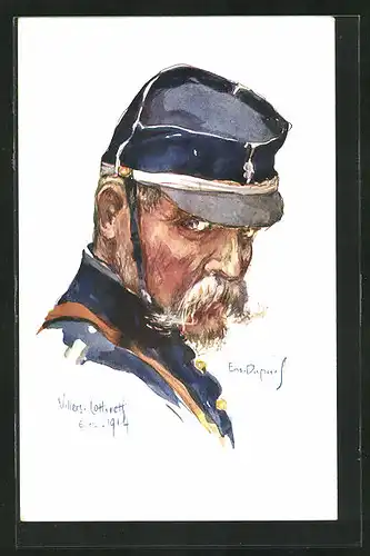 Künstler-AK Em. Dupuis: Villers-Cotterets, Französischer Soldat