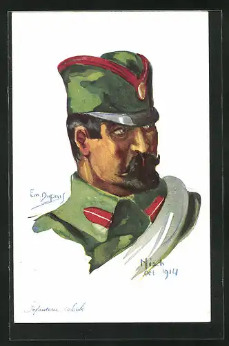 Künstler-AK Em. Dupuis: Soldat d`Infanterie Serbe