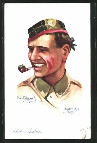 Künstler-AK Em. Dupuis: Soldat d`Infanterie Écossaise