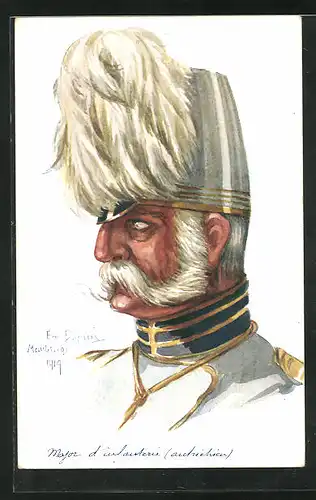 Künstler-AK Em. Dupuis: Major d`Infanterie autrichien
