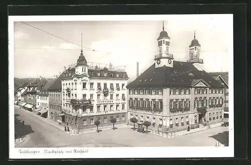 AK Tuttlingen, Marktplatz mit Rathaus
