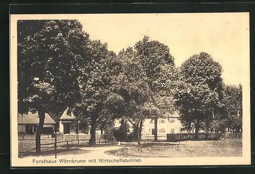 AK Grünwald, Gasthof Forsthaus Wörnbrunn mit Wirtschaftsbetrieb