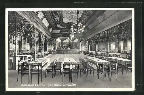 AK Zwönitz, Cafe Feldschlösschen