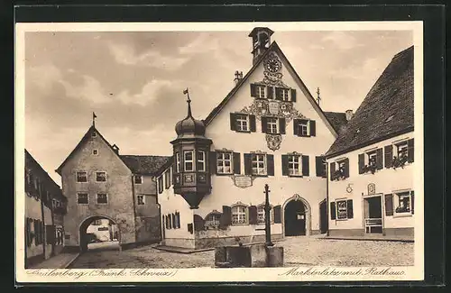 AK Gräfenberg, Marktplatz mit Rathaus