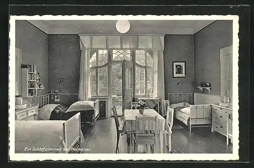 AK Weimar, Mathildenhaus der Mathilde Zimmer-Stiftung, Schlafzimmer der Heimchen, Innenansicht