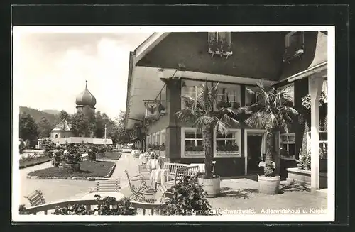 AK Hinterzarten /Schwarzwald, Adlerwirtshaus und Kirche