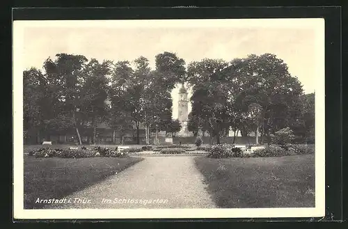 AK Arnstadt i. Thür., im Schlossgarten