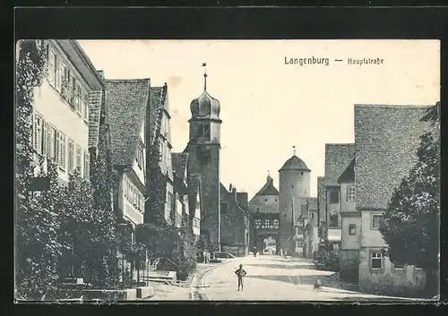 AK Langenburg, Blick in die Hauptstrasse