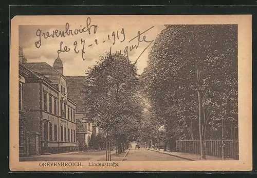 AK Grevenbroich, Blick in die Lindenstrasse