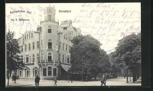 AK Düsseldorf, Hotel Europäischer Hof