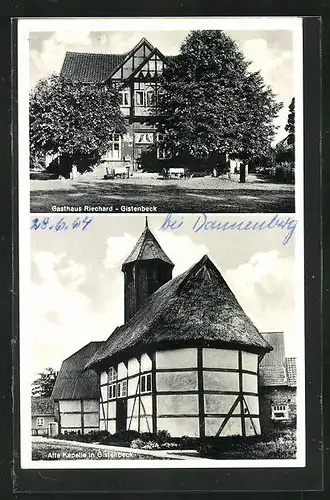 AK Gistenbeck, alte Kapelle, Gasthaus Riechard