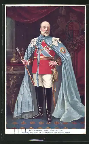 AK King Edward VII. von England in Uniform