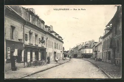 AK Villeparisis, Rue de Paris, Strassenpartie