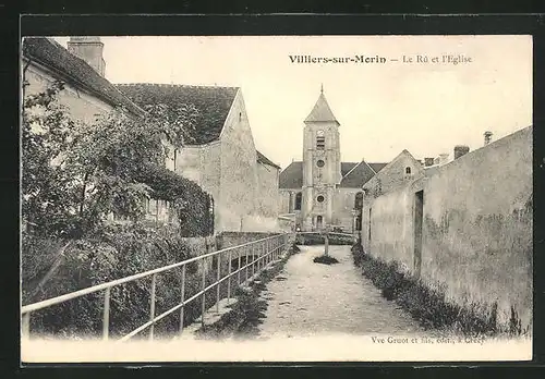 AK Villiers-sur-Morin, Le Ru et l`Eglise