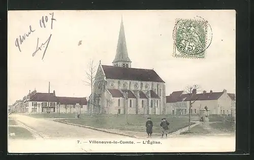 AK Villeneuve-le-Comte, L`Église