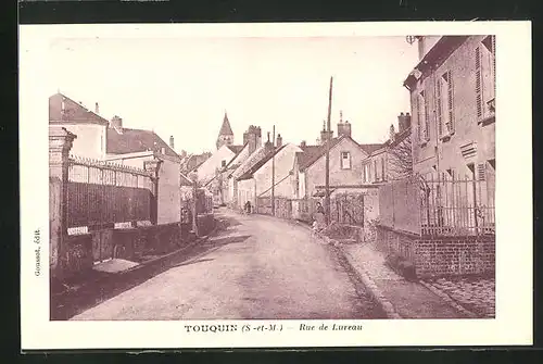 AK Touquin, Rue de Lureau, Strassenpartie