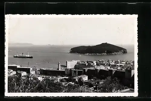 AK Ragusa, Kleiner Hafen mit Insel Lokrum