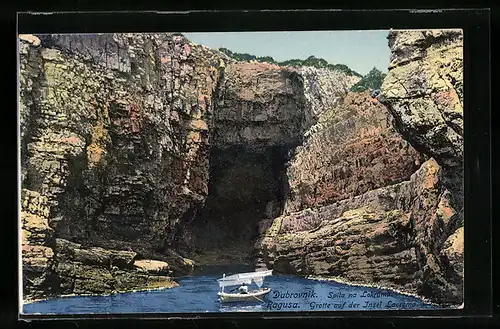 AK Ragusa, Grotte auf der Insel Lacroma