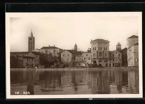AK Rab, Häuseransichten vom Wasser aus gesehen