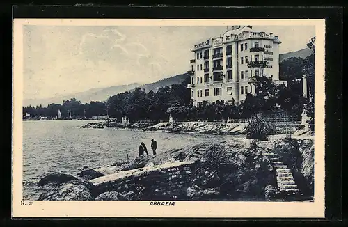 AK Abbazia, Neues Kurhaus, Sanatorium Dr. Kalk