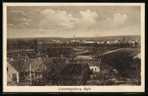 AK Lutzmannsburg, Ortsansicht mit Kirche