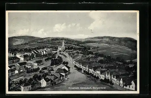 AK Kroatisch Geresdorf, Strassenpartie zur Kirche