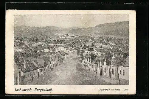AK Lackenbach, Strassenpartie mit Bürgerhäusern